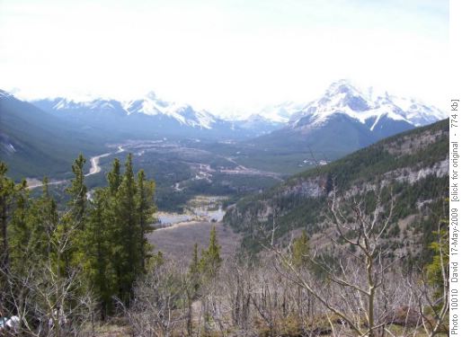 Looking down the Kananaskis Valley