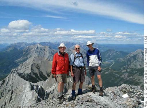Carl, John and Gilles on Old Baldy Mtn Carl, John and Gilles on Old Baldy Mtn