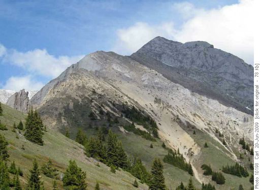Old Baldy Mountain (ascent is up the left hand skyline). Old Baldy Mountain (ascent is up the left hand skyline).