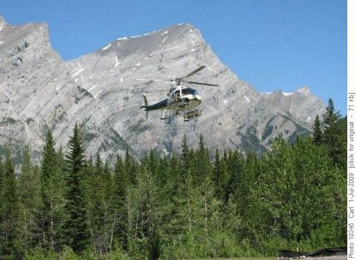 Helicopter coming in for landing