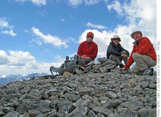 John, Jack and Carl on Outlaw Peak (Royal group in background)