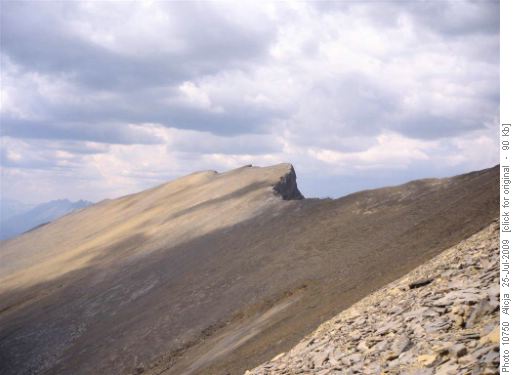 Looking Back along the North Ridge
