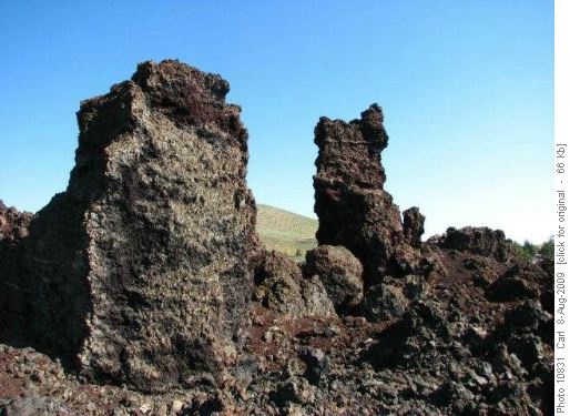 North Crater rim floated along on lava flow
