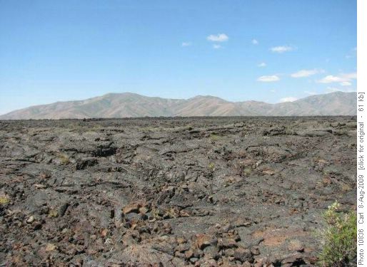 Vast expanse of lava flow
