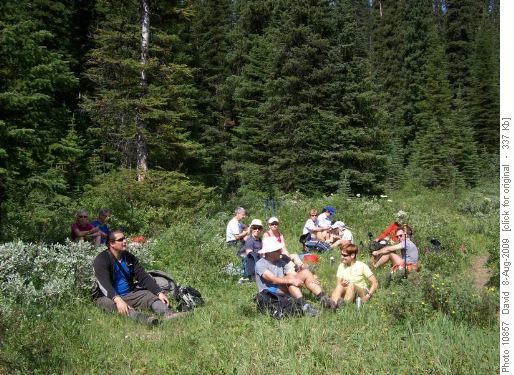 First lunch in Sherbrooke Creek Meadows