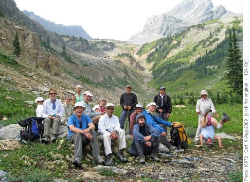 Group at Niles Meadow on return (Mt Niles right background)