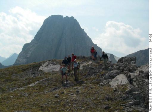 In front of Commonwealth Peak