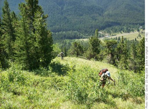 Ascending south end of ridge