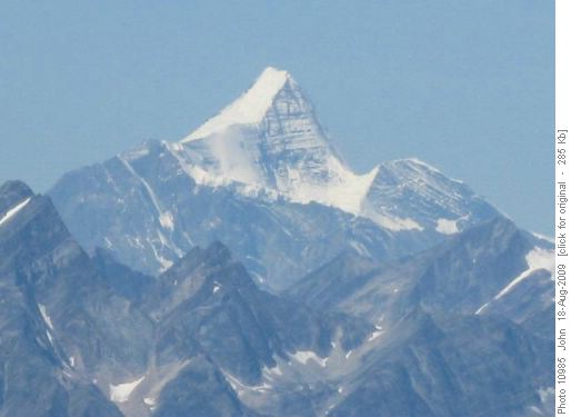 Zoomed photo of the mighty Robson from Indian Ridge