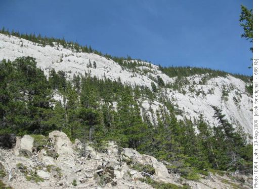 The lower slabs of Hawk mountain