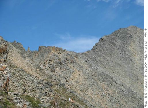 Ridge to Guinn's Pass from Mt.Kidd South