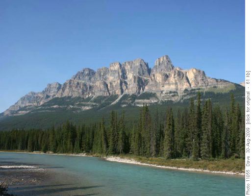 Castle Mountain and Bow River