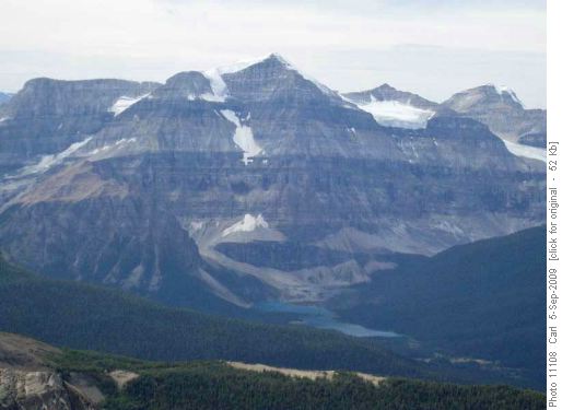 Mt Ball and Shadow Lake from Mt Brett