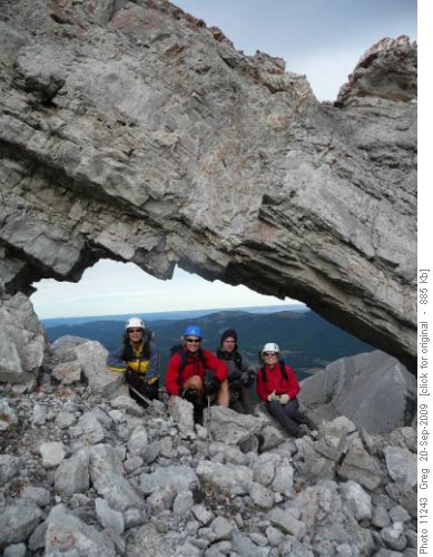 First window NE of summit