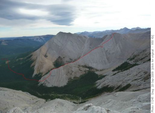 Route to summit ridge. N. Nihahi on left