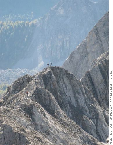 One leg in Alberta / one in BC - Storelk summit ridge