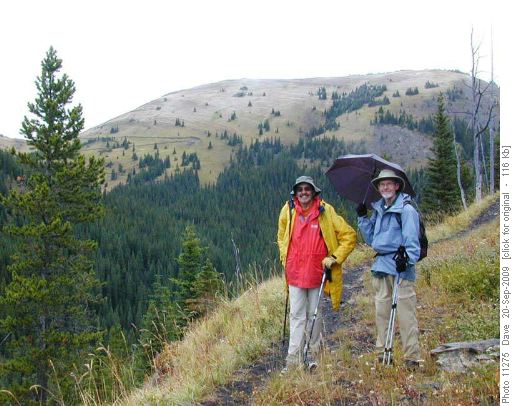 Saddle near Mist Ridge with light cover of snow