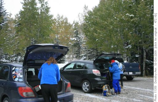 Putting on almost all our winter clothes
