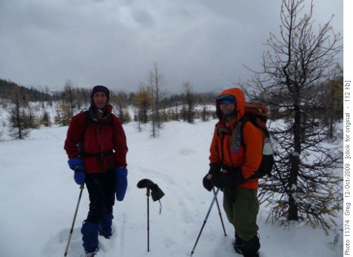 Semi smiling before lunch at Gibbon Pass