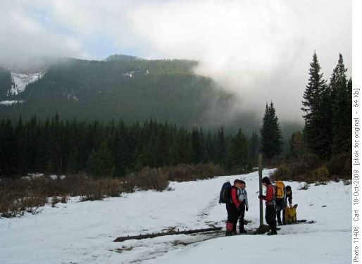 First glimpse of the ridge from the Powderface & Link trails junction