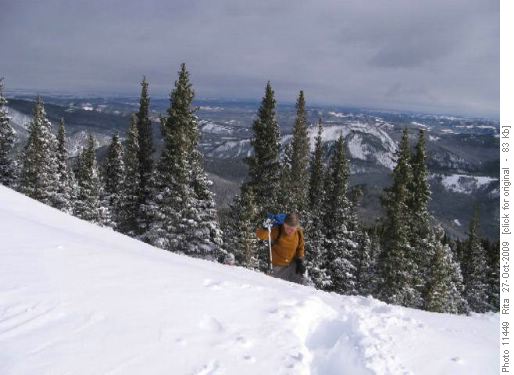 Mel topping out on the ridge