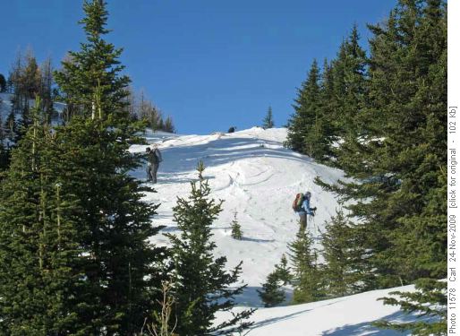 A few turns at the top of the Picklejar drainage