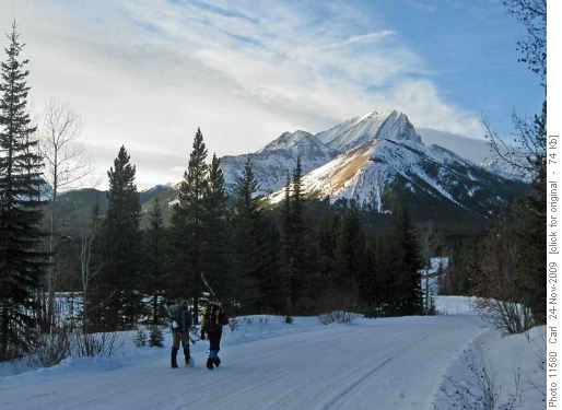 Heading back to the car (Mist Mtn in background)
