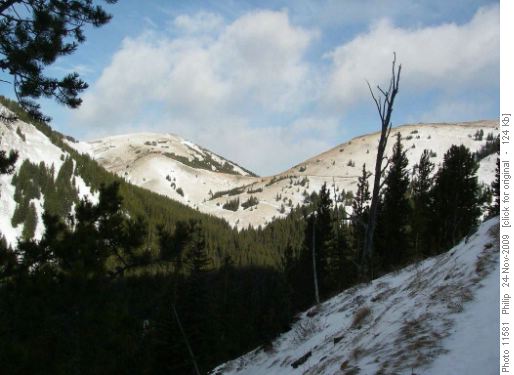 Road up to col
