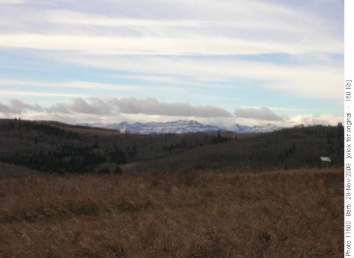 Looking west