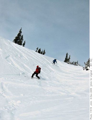 Descending south side of Lookout notch.