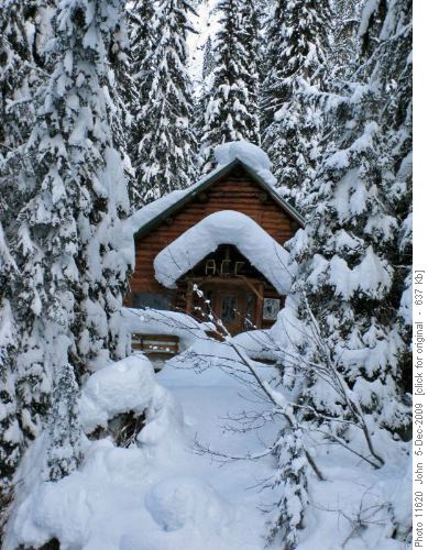 Wheeler hut, Roger's pass.