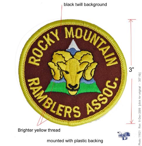 Rambler crest: black