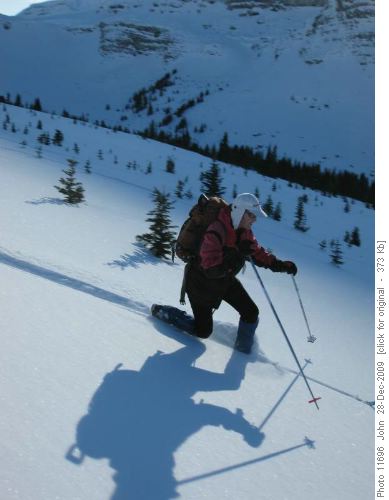 Gerald making the best of poor snow conditions Molar meadows December 2009.