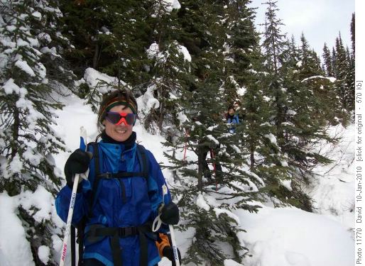 {1353 maria s} enjoying her first Rambler snowshoe trip