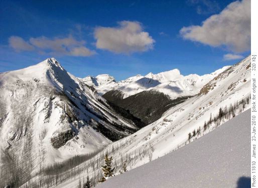 Looking north over Honeymoon pass.