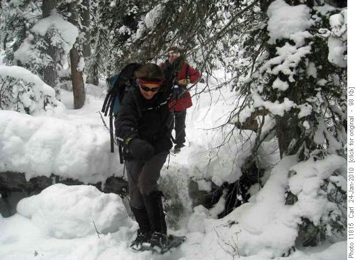 Some Off-Trail snowshoeing