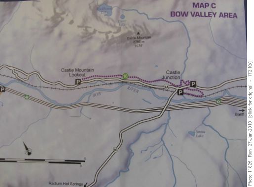 Castle Junction trackset ski trail map