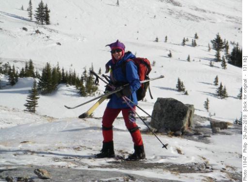 Christine looking for snow