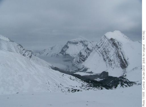 The Ribbon Creek Valley from Pass