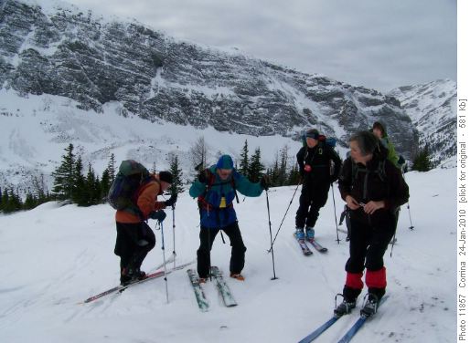 Preparing to head down from High Point above the Valley