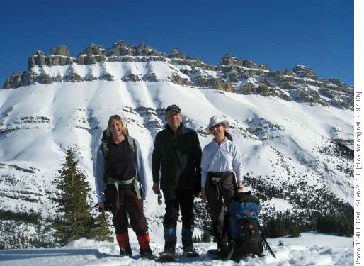 Kim, Carl and Zora at Dolomite Lookout