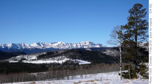 Bluerock Mountain (2,789m) due West of Long Prairie Ridge