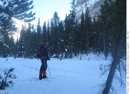 Yolande admiring the scenery on the way out