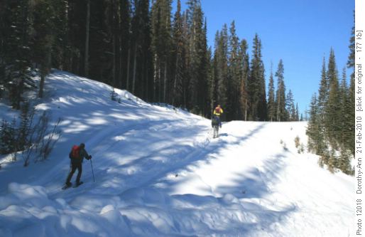 Starting up the trail