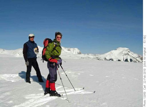 On the Monarch Ramparts (Mt Bourgeau at right)