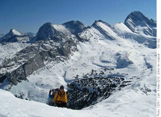 Almost there! (Mts Murray, French and Sir Douglas in background)