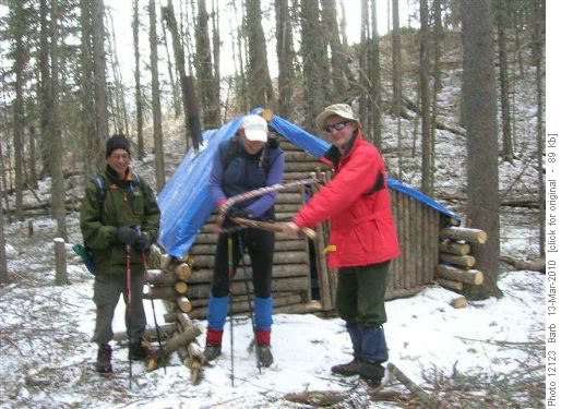 Illegal hunter's hut