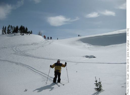 {486 Peter Hout} skiing on the east side of Fossil