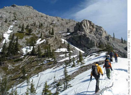 Out of the trees, summit in sight, wind approaching 100 km/h
