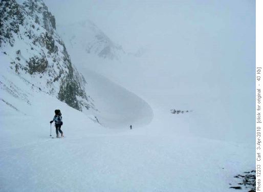 Approaching St Nicholas-Olive col